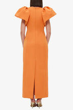 Flowering Girl Women Edwina Embellished Maxi Dress Hydrangea Print In Tangerine