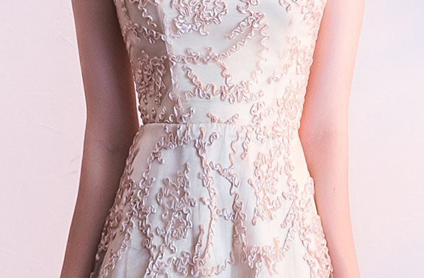 Queena Elegant  Evening Gown Maxi Dress— Champagne