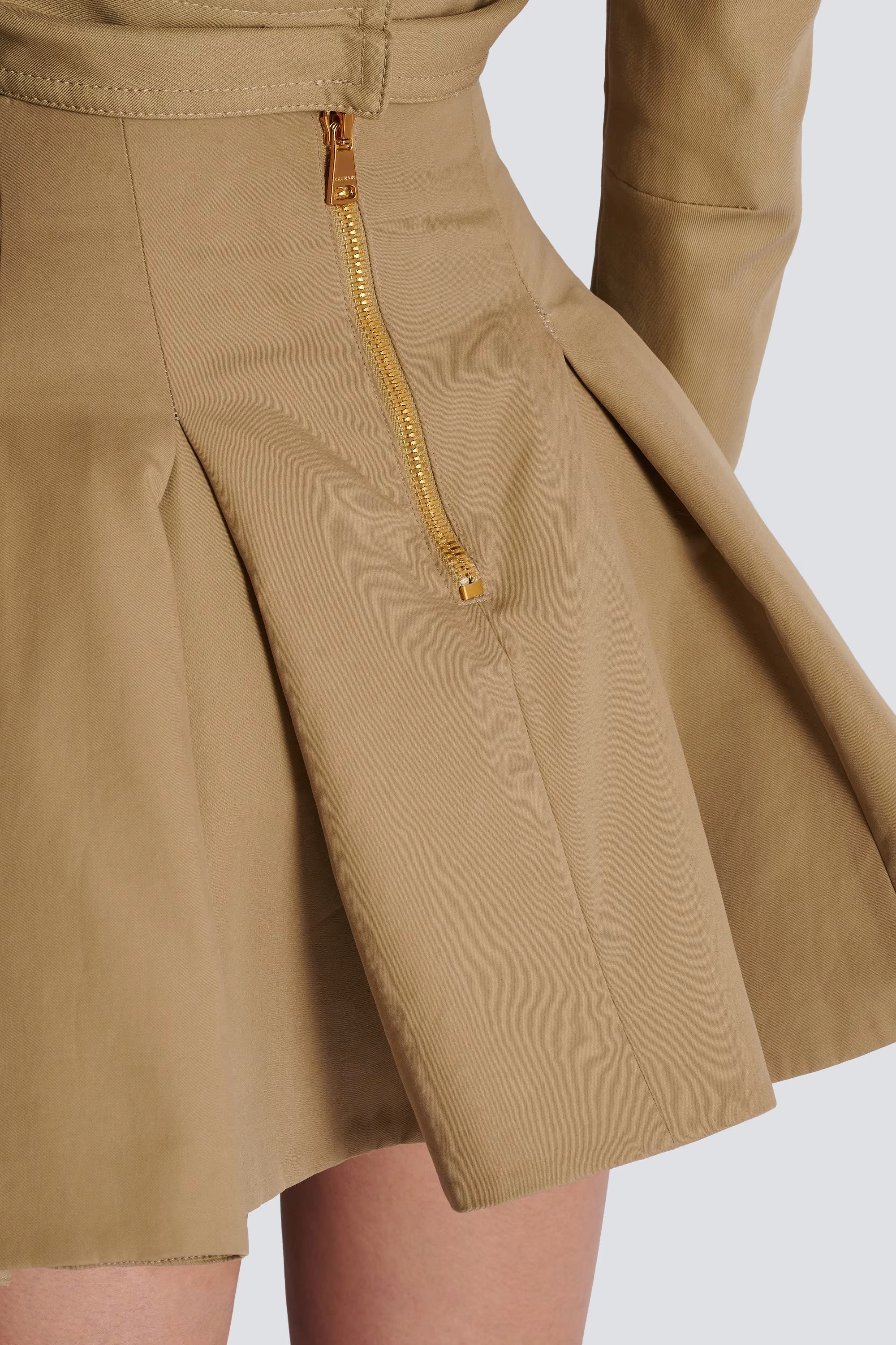 Flowering Girl Women Flared Pleated Grain De Poudre Skirt