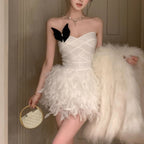 Alisa Feather Mini Dress