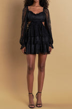 Flowering Girl Women Premium Cut-Out Lace Mini Dress
