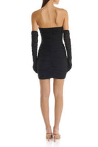 Flowering Girl Women 3D Flower Bandage Mini Dress In Black