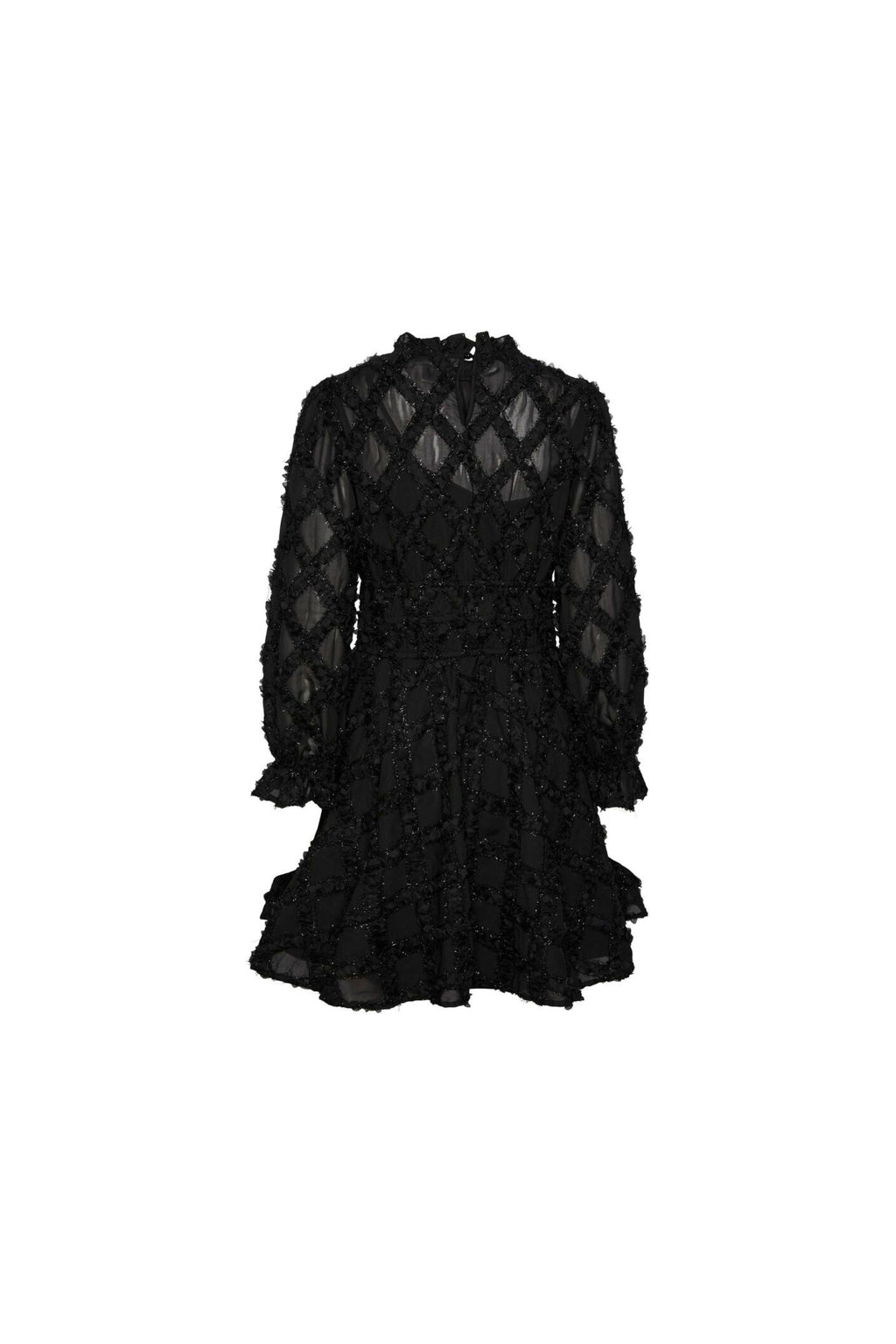 Flowering Girl Women Lace Mini Dress In Black
