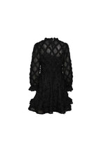 Flowering Girl Women Lace Mini Dress In Black