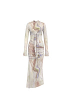 Flowering Girl Women Long Sleeve Maxi Dress