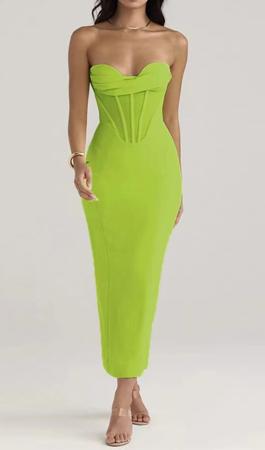 Flowering Girl Women Patchwork Strapless Bandage Dress