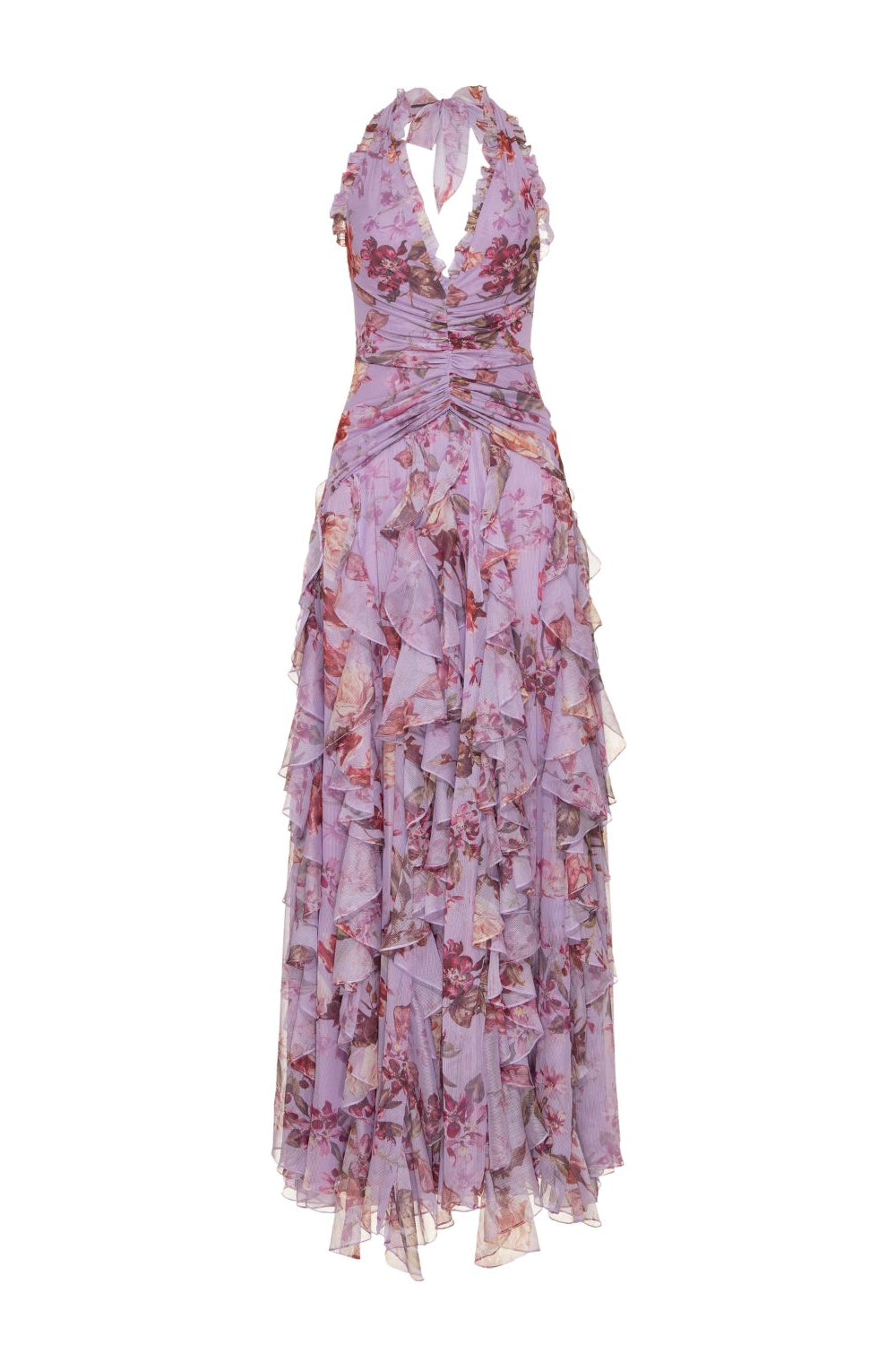 Flowering Girl Women Floral Haze Stretch Tulle Maxi Dress