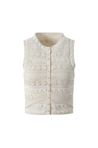 Flowering Girl Women Crochet Top In Ecru
