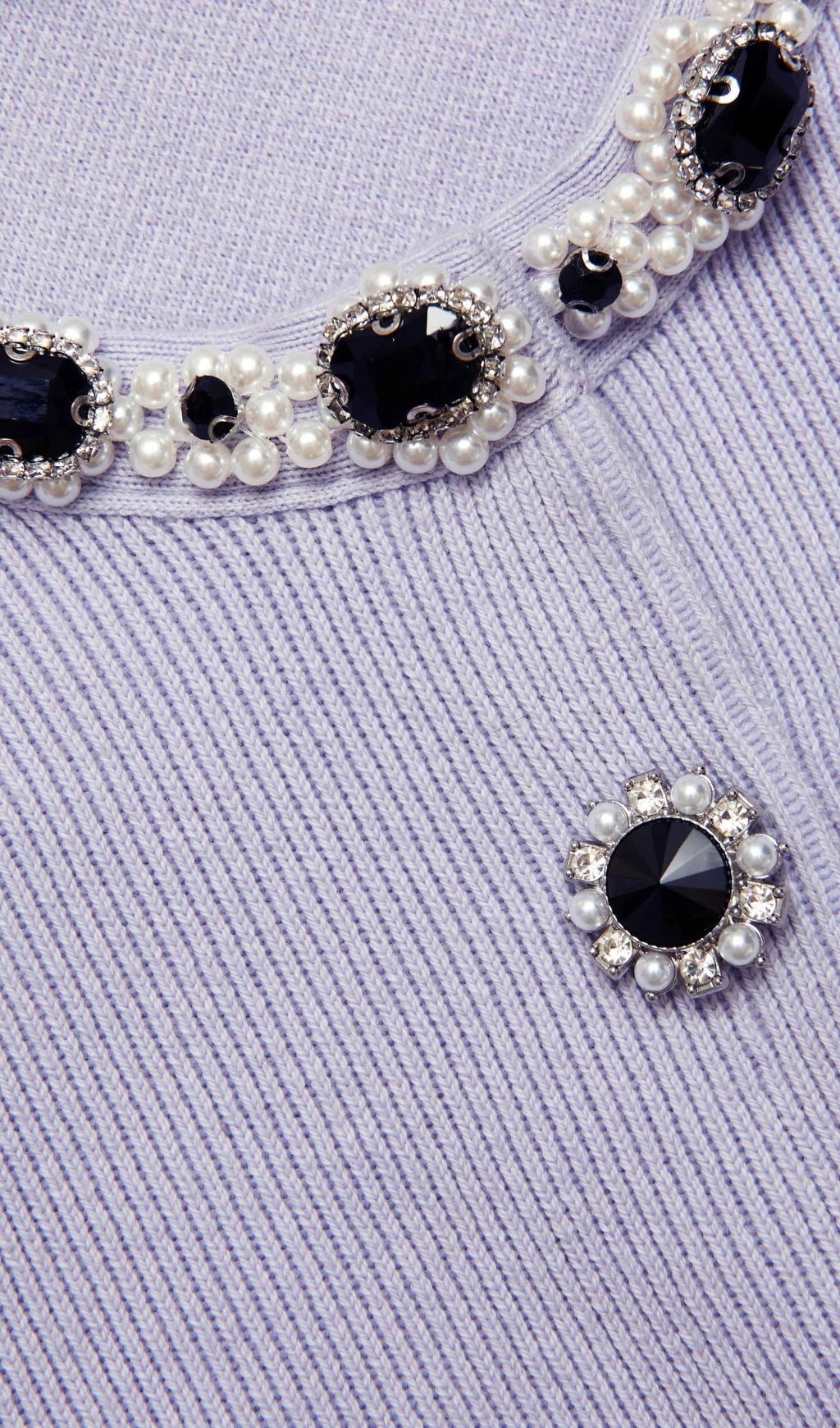 Flowering Girl Women Lilac Embellished Knit Top