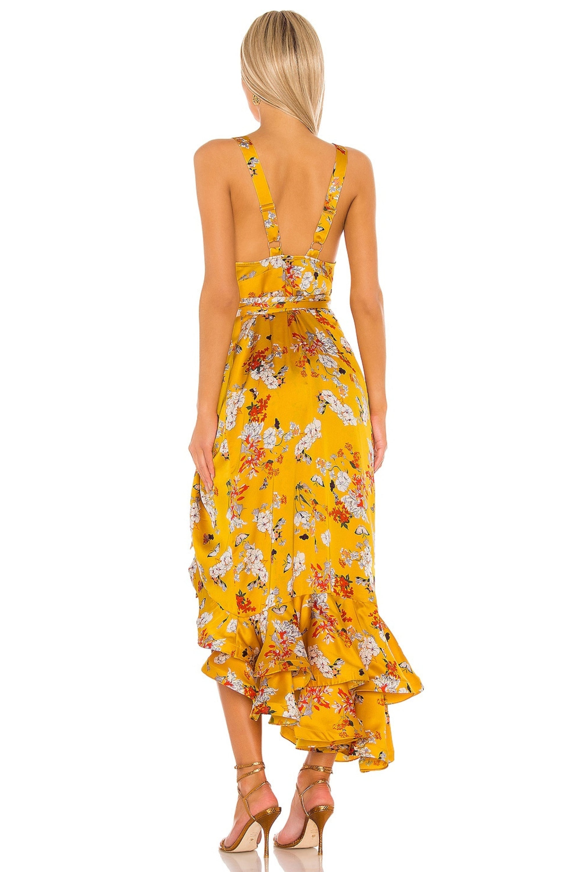 Flowering Girl Women Narciss Midi Dress In Yellow