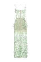 Flowering Girl Women MINT BEADED LACE PENCIL MIDI DRESS