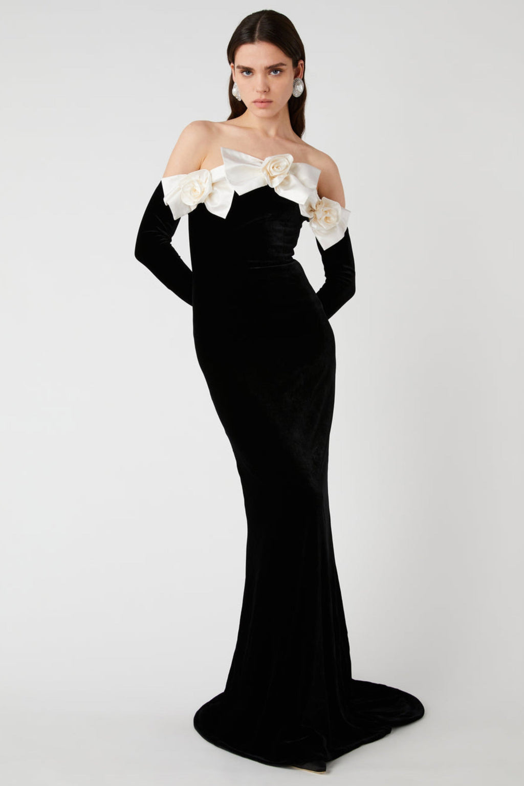 Flowering Girl Women Floral Long Sleeve Maxi Dress In Black