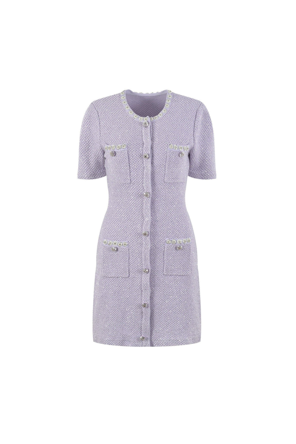 Flowering Girl Women Sequin-Embellished Knitted Mini Dress