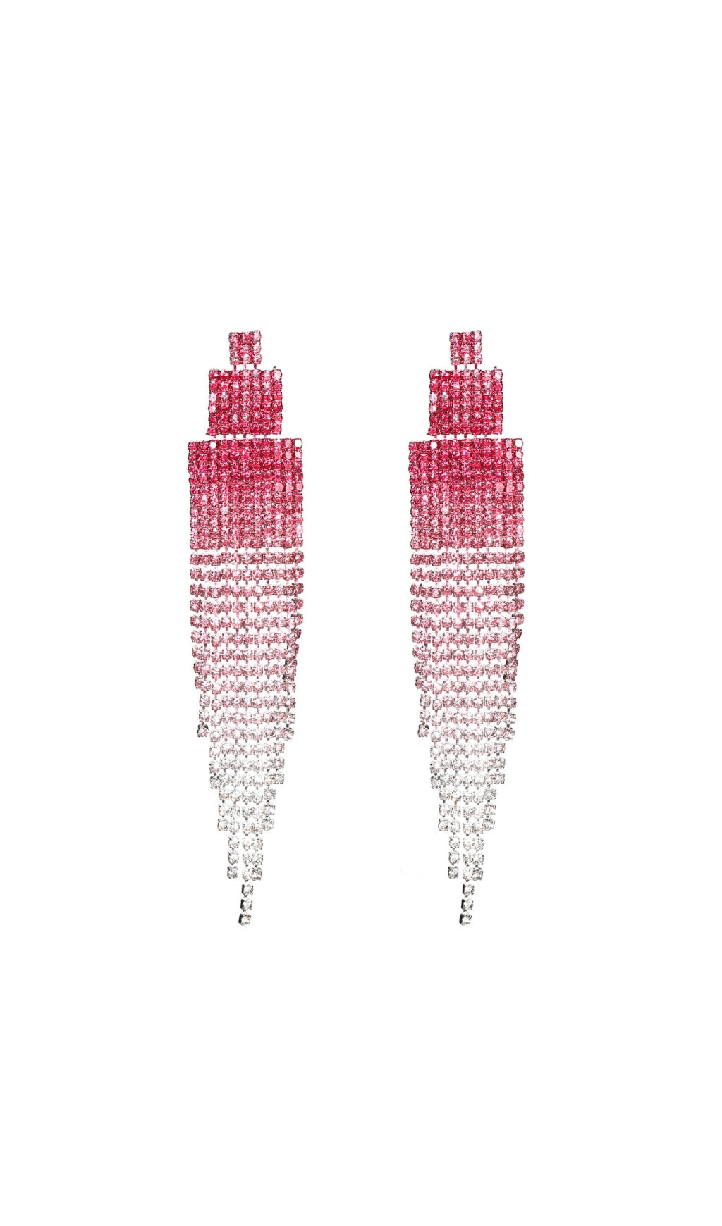 Flowering Girl Women Dix Rhinestone Tassel Earrings