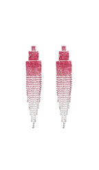 Flowering Girl Women Dix Rhinestone Tassel Earrings