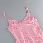 Flowering Girl Women Brook crystal-embellished sleeveless mini dress in rose pink