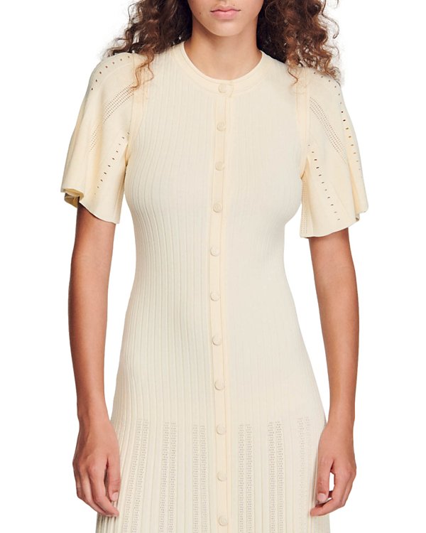Flowering Girl Women Menia knit Midi Dress in beige