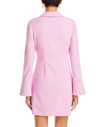 Flowering Girl Women ruched shirt mini dress in pink