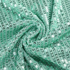 Flowering Girl Women sequin ruched high slit maxi dress in green