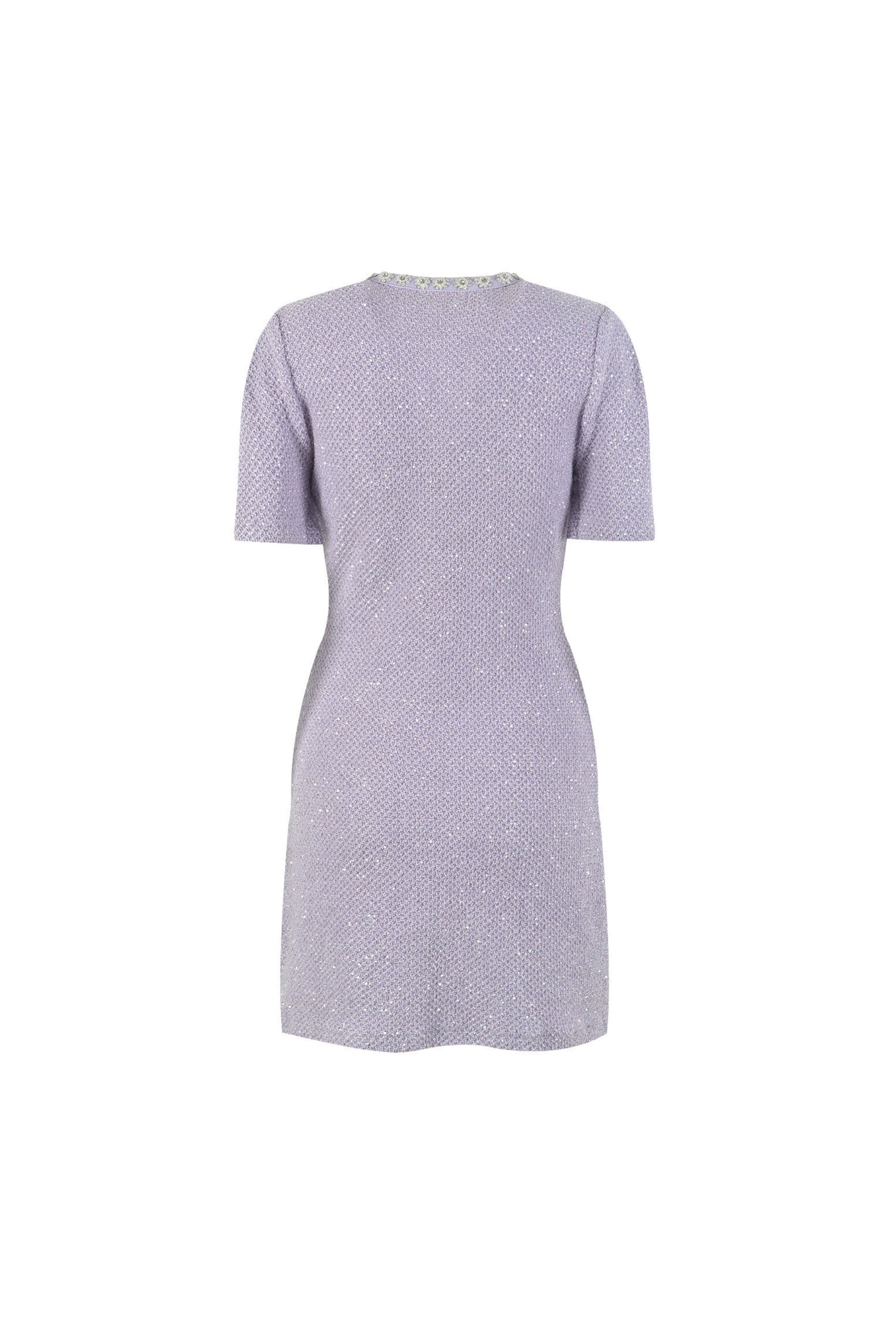 Flowering Girl Women Sequin-Embellished Knitted Mini Dress