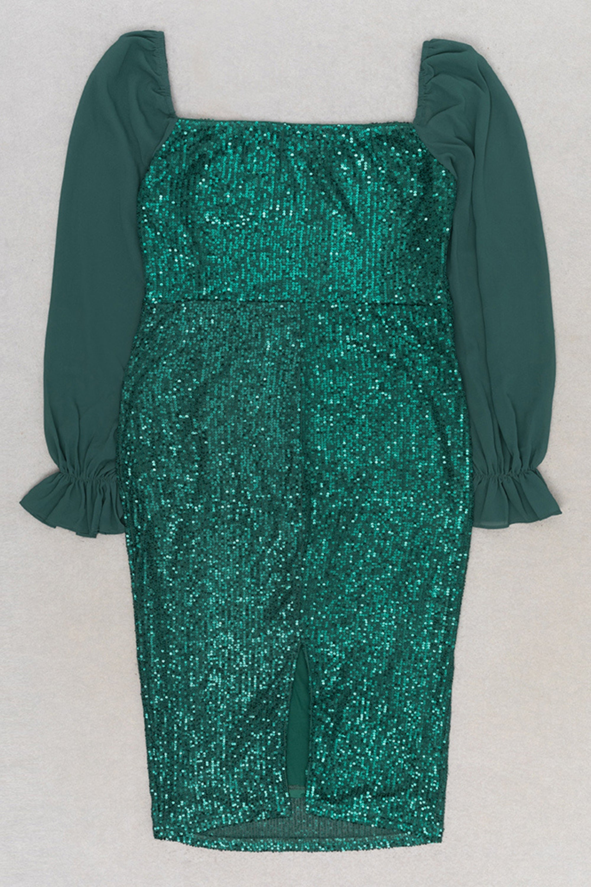 Flowering Girl Women Sequin Embellished Midi Dresses In Green