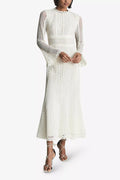 Flowering Girl Women Aspen Backless Crocheted Midi Dress