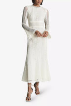 Flowering Girl Women Aspen Backless Crocheted Midi Dress