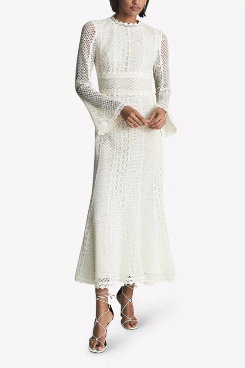 Flowering Girl Women Aspen Backless Crocheted Midi Dress