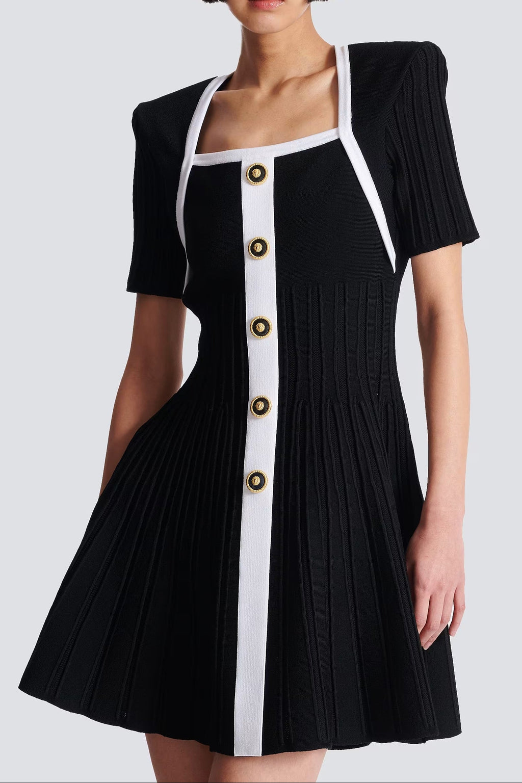 Flowering Girl Women Two-Tone A-Line Knit Dress