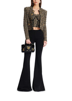 Flowering Girl Women Cropped lurex tweed jacket in gold