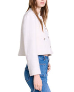 Flowering Girl Women voyce braided tweed cardigan in ecru