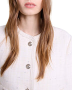 Flowering Girl Women voyce braided tweed cardigan in ecru