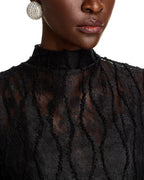 Flowering Girl Women Lace Mock Neck Top