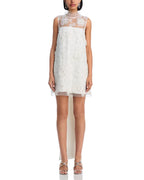Flowering Girl Women Beaded Tulle Mini Dress