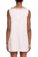 Flowering Girl Women Rhinestones Embellished Bow Mini Dress In White