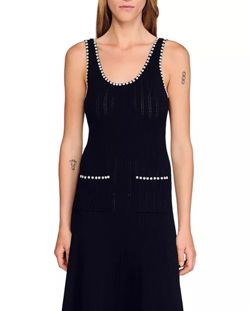 Roberta Beaded Maxi Dress In Black
