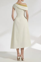 Flowering Girl Women Lucy One-Shoulder a-Line Midi Dress In White