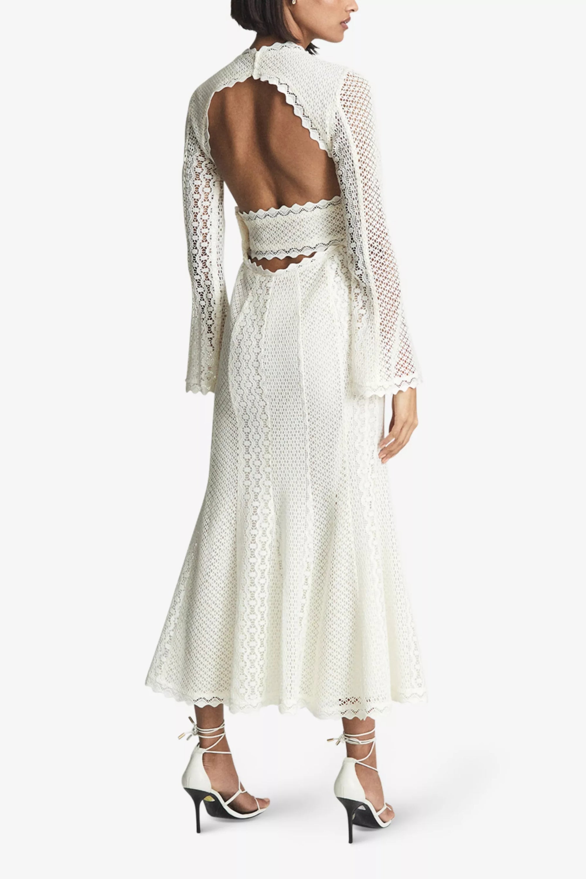 Flowering Girl Women Aspen Backless Crocheted Midi Dress