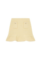 Flowering Girl Women Yellow Textured Knit Skirt