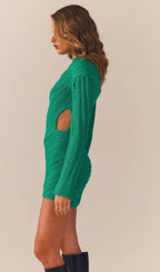 Flowering Girl Women Hollow Out Mini Dress