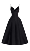 Flowering Girl Women patchwork midi dress in black