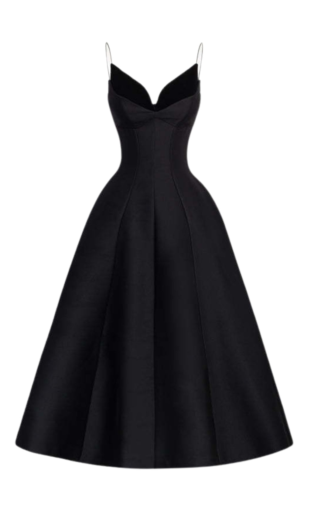 Flowering Girl Women patchwork midi dress in black