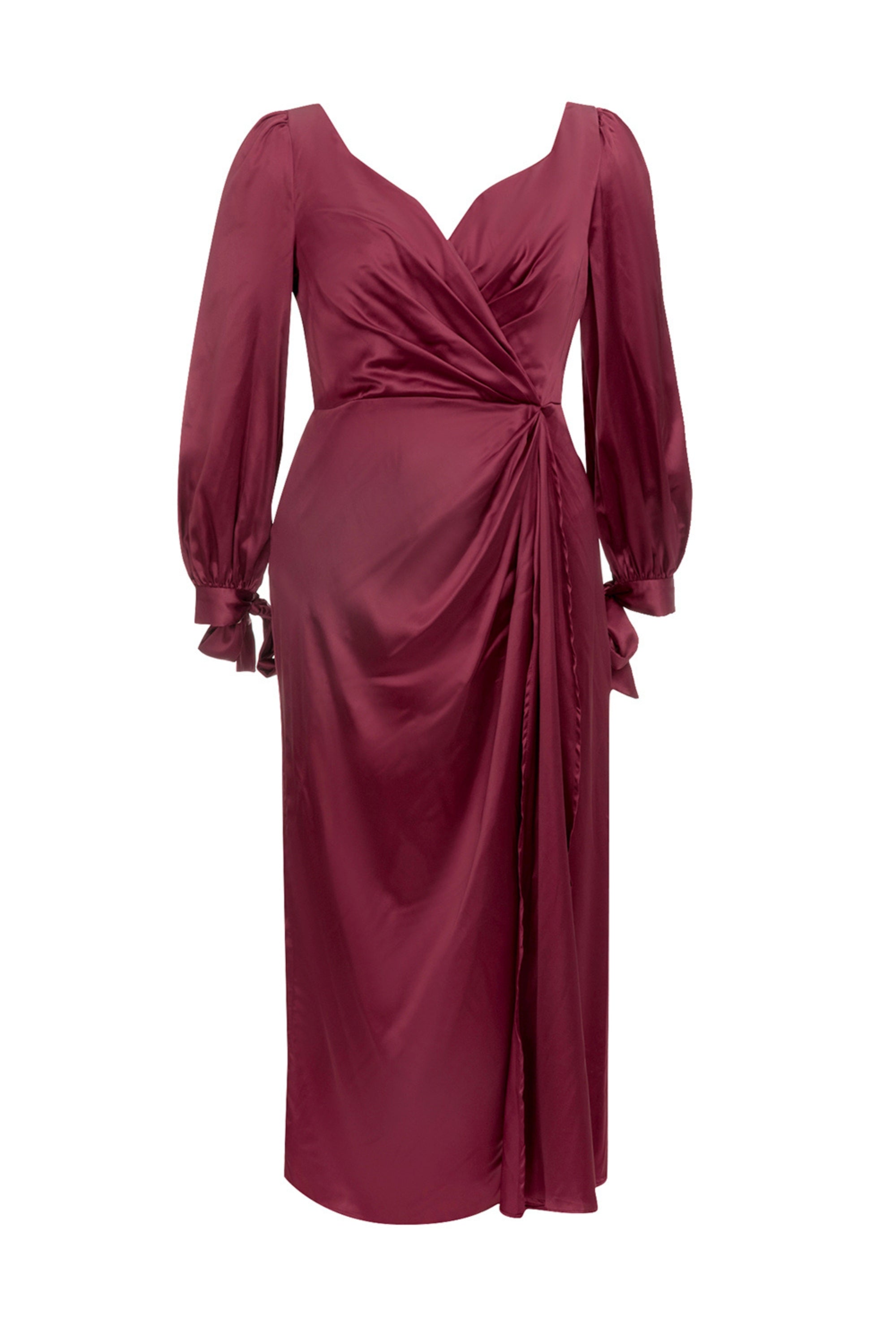 Flowering Girl Women V Neckline High Split Maxi Dresses