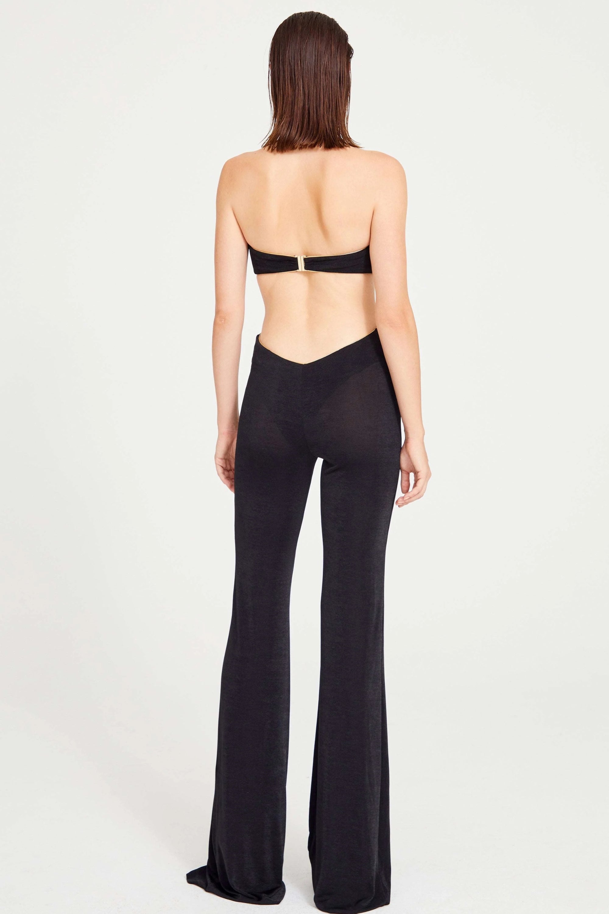 Flowering Girl Women Cutout Floral Jumpsuits In Black