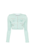 Flowering Girl Women Mint Sequin Knit Cardigan