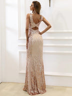 Sally V-Neck Sequin Mermaid Prom Dress