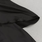 Flowering Girl Women off-shoulder crystal halter maxi dress in black