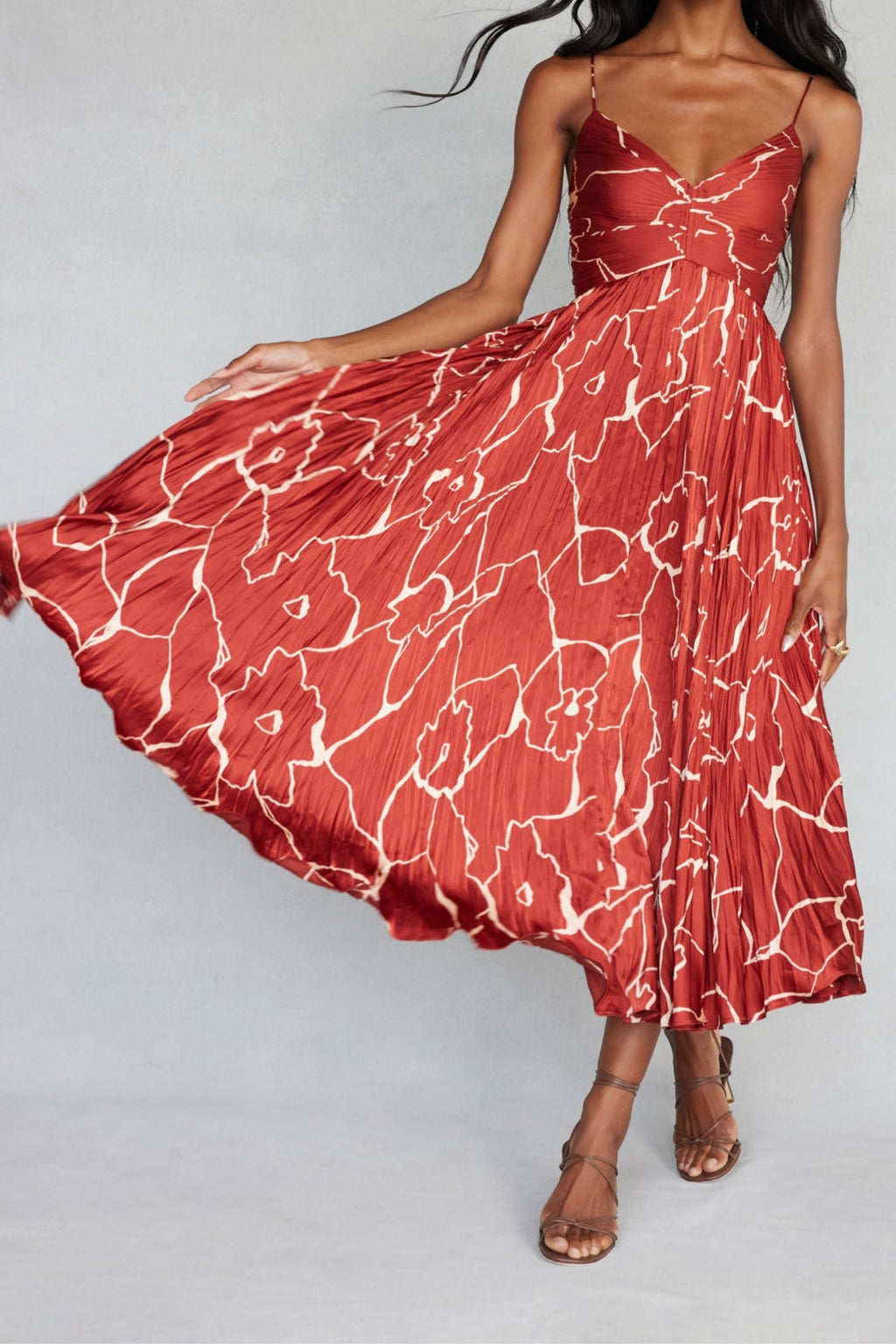 Flowering Girl Women Maeve Pleated Midi Dress