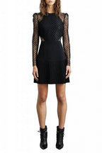 Flowering Girl Women Gabriella Spot Lace Mini Dress - Black