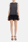 Flowering Girl Women Handcrafted Beaded Petal Shift Dress